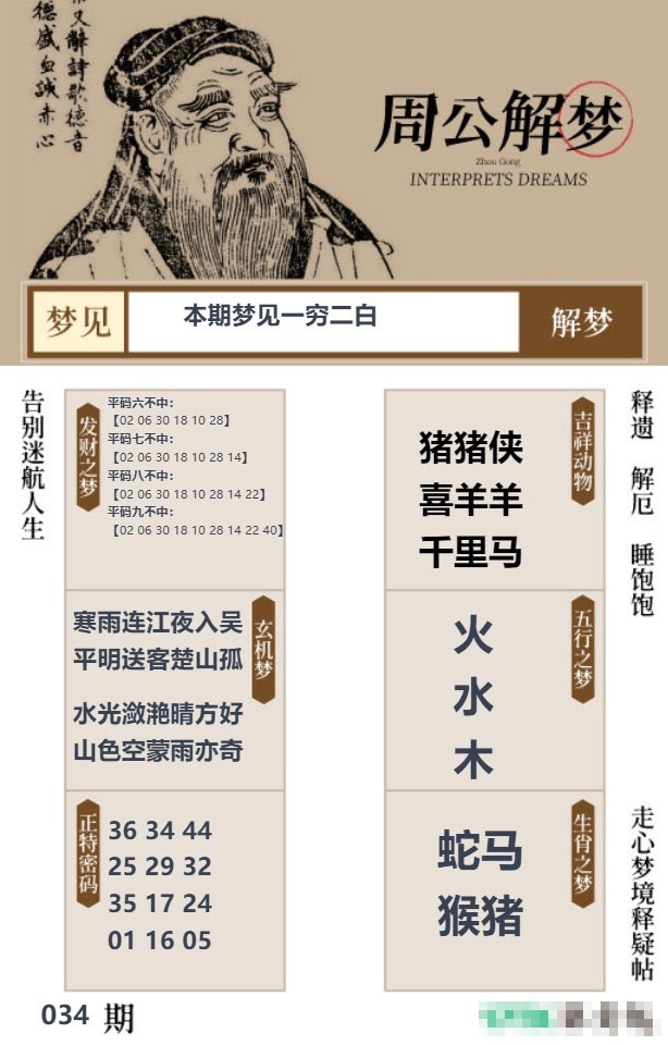 034期周公解梦贴[图]